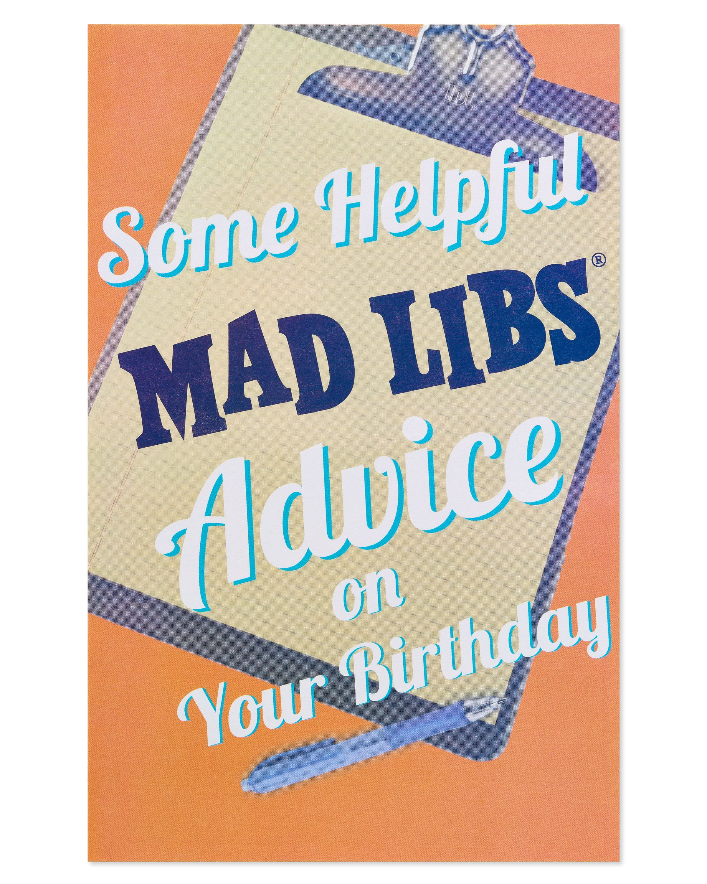 American Greetings Funny Mad Libs Birthday Card with Foil - Walmart.com