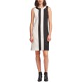 thumbnail image 1 of DKNY Robe Fourreau à Blocs de Couleur pour Femmes, Noir, Grand, 1 of 1