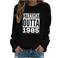 thumbnail image 2 of Babysbule Nouveautés pour Femmes Chemises Mode T-Shirts Décontractés à Manches Longues à Col Rond à Lettres Imprimées T-Shirt de Sport pour Femmes Hauts, 2 of 3