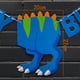thumbnail image 4 of Banderines de feliz cumpleaños de dinosaurio, suministros de decoración para fiestas de cumpleaños (azul), 4 of 5