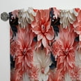 thumbnail image 3 of Designart "Twilight Shades Of Coral Iv In The Tropics I" Tropical Traditional Curtain, Floral Panel, 3 of 6