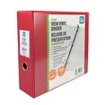 thumbnail image 3 of Pen + Gear 3" Deluxe View Vinyl Binder, O-Ring, RED, 3 of 4
