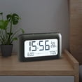 thumbnail image 6 of JOGZMZ 170 ° Wide Angle Display LCD Screen Electronic Clock Three Groups of Alarm Clock, Day, Date and Temperature Display with Night Light, Rechargeable, 6 of 7
