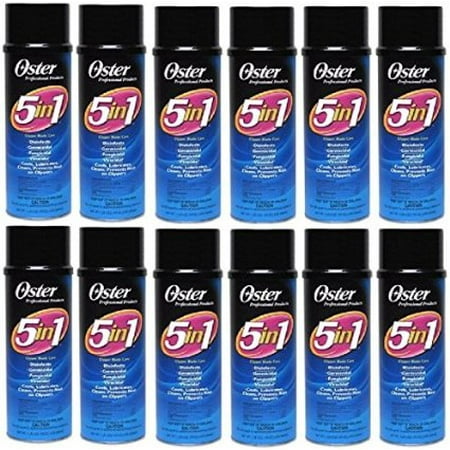 Case of 12 cans of 14oz Oster 5 in 1 Blade Cool Care Spray Coolant/Cleaner/Lube For all Oster Andis Wahl