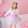 thumbnail image 1 of AAMILIFE Robe Princesse pour Filles Unicorn à Paillettes à Manches Longues Robe d'Automne Robe d'Anniversaire pour Enfants Robe de Mariage en Tulle Vêtements pour Enfants, 1 of 2