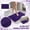 Purple, variant on Chenille Non-Slip Bathroom Rug, 16x24 Inch Super Absorbent Soft Floor Mat, Cloud-Like Shaggy Mat for Tub Shower Entry Light Blue