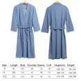 thumbnail image 1 of Women Water Absorption Bath Robe Solid Solid Waffle Waffle Bathrobe Spa Home Dress Nightgown, 1 of 9