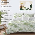 thumbnail image 4 of Sage Green Flower Bedding 3 Piece Duvet Cover Set Queen Size, Abstract Garden Botanical Leaves Soft Microfiber Comforter Cover with Zipper Closure & Pillowcases, Wrinkle & FadeResistant Quilt Cover, 4 of 9
