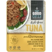(12 pack) Good Catch Fishless Plant Based Tuna, Mediterranean flavor, 3.3 oz pouch