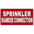 thumbnail image 4 of SPRINKLER SIAMESE CONNECTION SIGN(6x12,RED,ALUMINUM) -ref19722, 4 of 5