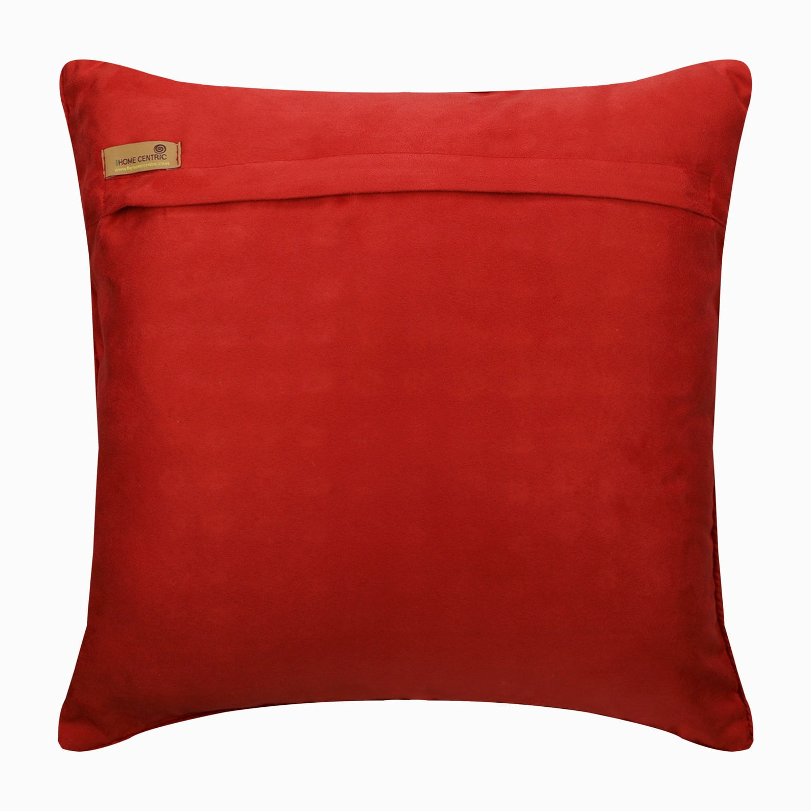 The HomeCentric Sofa Cushion Cover, Decorative Red Pack of 2, 16"x16" (40x40 cm) Pillow Covers, Velvet Beaded, Dotted & Gold Foil Throw Pillow Covers, Circles & Dots Modern Style - Wheeling Around Red