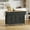 Black, variant on ZIVACATE Kitchen Island on Wheels with Wood Drop Leaf and Storage Rolling 53 in Kitchen Carts Blue