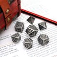 thumbnail image 5 of RV D&D Leather DND Juego de dados de metal poliédrico para mazmorras y dragones Rojo Verde, 5 of 5