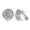 Silver Colorful Crystal Clip On Earrings, variant on Clip on Earrings for Women Platinum Plated Hemispherical  Earrings with Round CZ Crystal Clip Earring  Non Pierced Ears Trendy Jewelry
