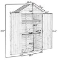 thumbnail image 4 of 5.8ft x 3ft Large Backyard Storage Sheds, SESSLIFE Wooden Outdoor Vertical Shed with Lockers and Waterproof Finish, Gray Multifunctional Storage Cabinet, TE2754, 4 of 9