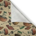 thumbnail image 4 of Ambesonne Forest Valance Pack of 2, Graphical Woodland Mushrooms, 42"X18", Pale Camel Multicolor, 4 of 5