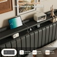 thumbnail image 3 of EDTara Floating Bed Frame with LED Lights & Charging Station, Upholstered Leather Platform Bed Frame with Headboard, 50" Tall Floating Bed with Stable Structure, No Box Spring Needed, 3 of 8