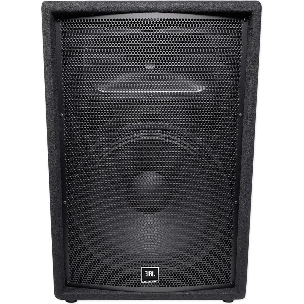 (2) JBL Pro JRX215 15" 2000w PA/DJ Speakers+Powered 8-Channel Mixer w/USB+Stands