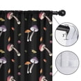 thumbnail image 4 of Blackout Kids Curtains,Colorful Mushroom Leaf Black Pattern Childrens Insulated Curtains Set Of 2,Bedroom Essentials,Toddler Room Decor 42"x84", 4 of 5
