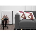 thumbnail image 3 of Ambesonne African Throw Pillow Cover 2 Pack, Zulu Woman Bandage Dress, 16", Dark Coral Chocolate, 3 of 5