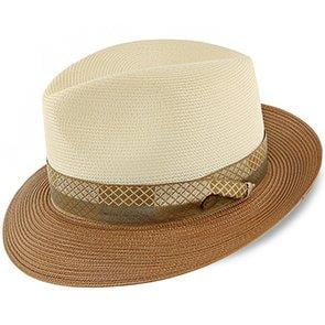 Stetson Milan Straw Fedora Hat 