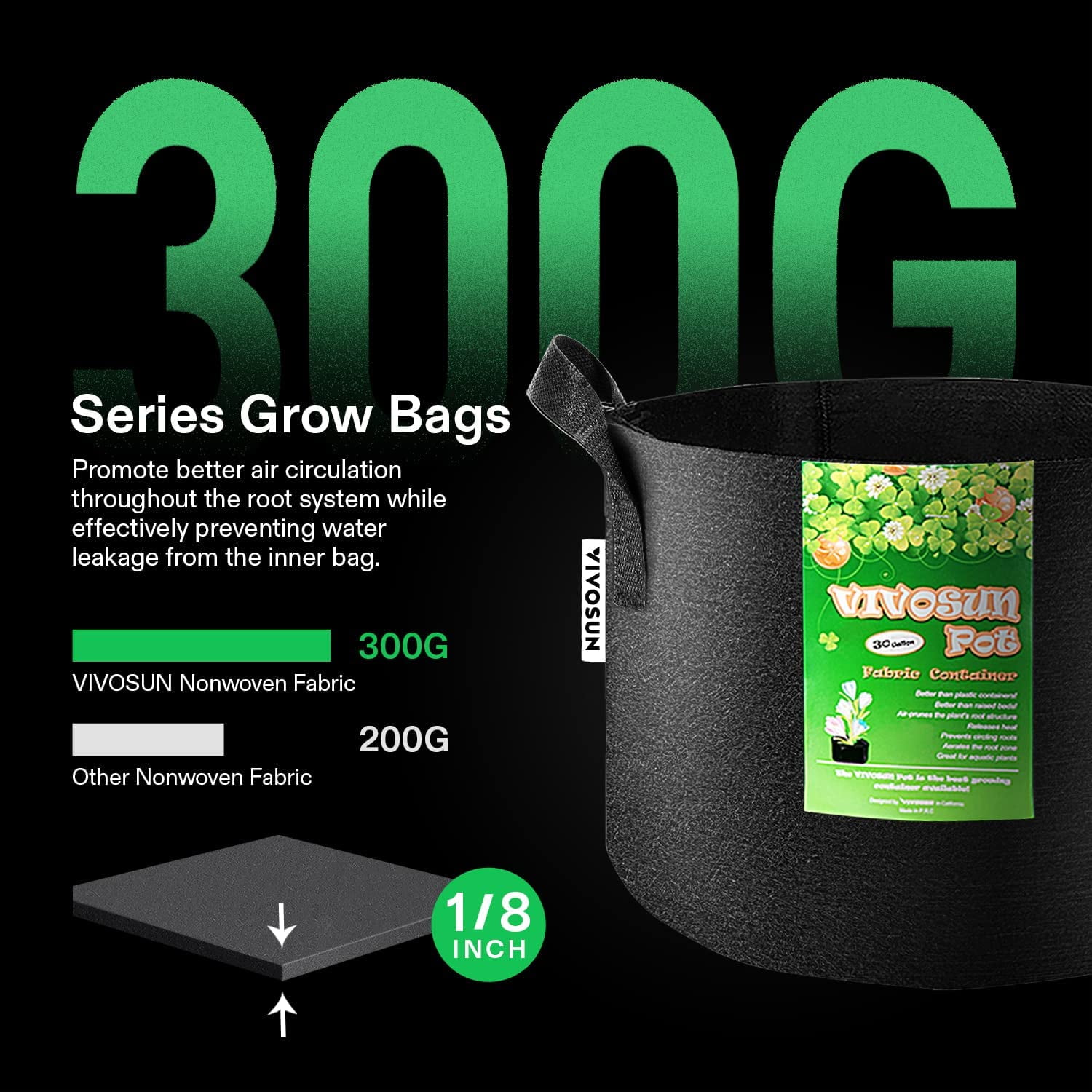 Buy Wholesale China 4 Pack 10 Gallon Grow Bags, Sealed Visualization Window  Planter Bags, Breathable Thickened Non-wove & Grow Bags at USD 22.95