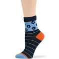 thumbnail image 6 of 7BIGSTARS KINGDOM Women's Bamboo Diabetic Quarter Patterned Socks - 4 Pack Medium-Extra Wide Dot, Argyle, Flower, Stripe - Sock Size 9-11 Shoe Size 5-9 M Denim Blue, Navy, Orange, 6 of 9