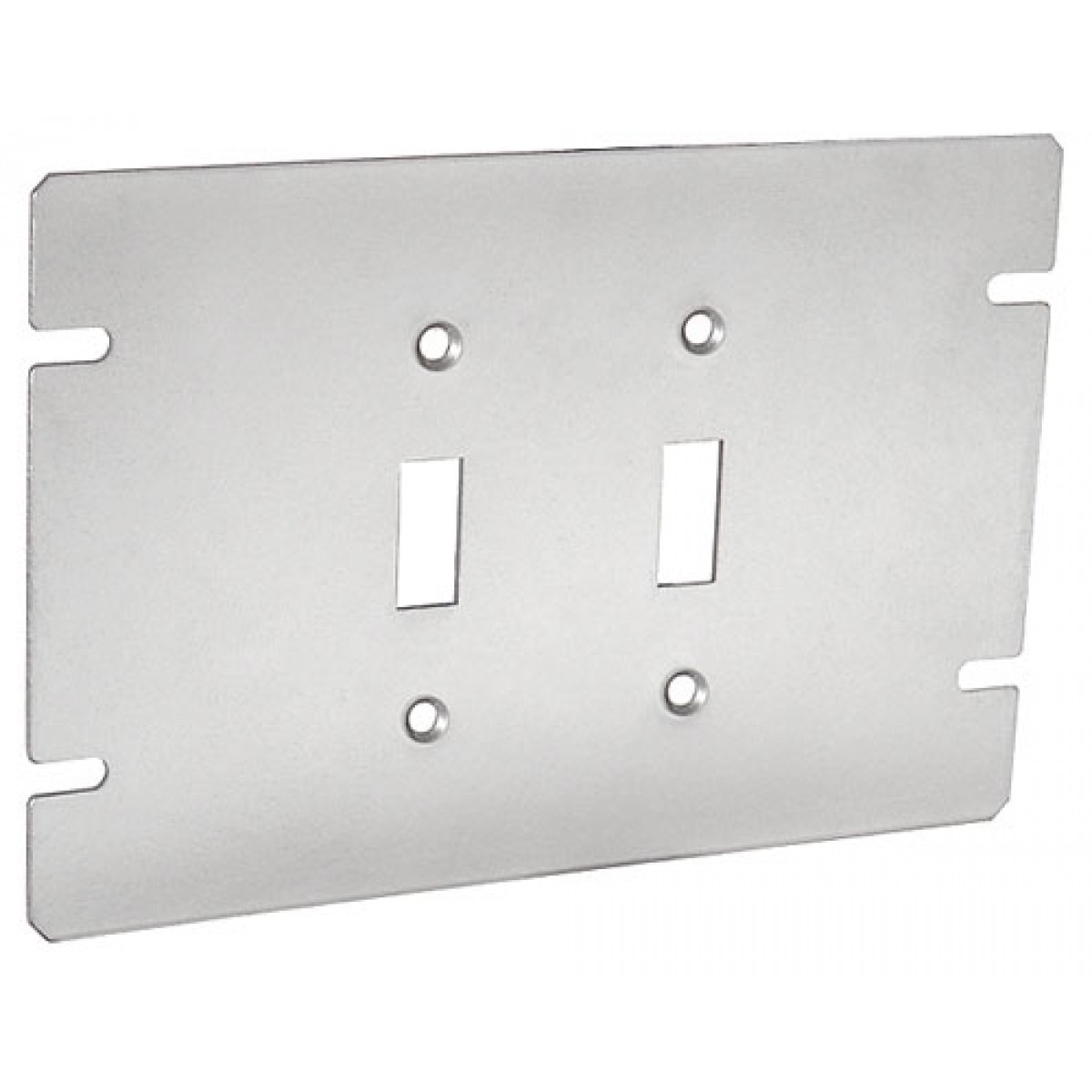 2 Pcs, Toggle Switch Two Gang MultiGang Box Cover, Zinc Plated Steel to Enclose Electrical