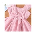 thumbnail image 6 of Franhais Girls Casual Dress, Solid Color Fly Sleeve Dot Texture Bowknot Patchwork Backless Dress, 6 of 8