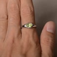 thumbnail image 2 of HeartsAndYou 0.75ct Natural Green Peridot Solitaire Engagement Ring 100% 14k SOLID White Gold, 2 of 8