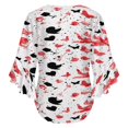 thumbnail image 6 of Valentine'S Day Cupid'S Arrow Women's V-Neck Blouse With 3/4 Ruffled Bell Sleeves Casual Top Ladies Blouses, 6 of 7