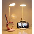 thumbnail image 6 of Pink Desk Lamp for Girls Bedroom Cute Desk Lamp 6 in 1 Eye-Caring Study Table Lamp for Kids Girls Women College Dorm Bedroom Reading,Stepless Dimming, 6 of 6