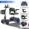 thumbnail image 2 of Segmart 4 Wheels Mobility Scooter for Senior,All Terrain Mobility Scooter with USB Charge,Foldable Wheelchair Device with Non-slip Footrest Pad for Adults & Elderly,300lbs Capacity, 15 Miles Long Ran, 2 of 9
