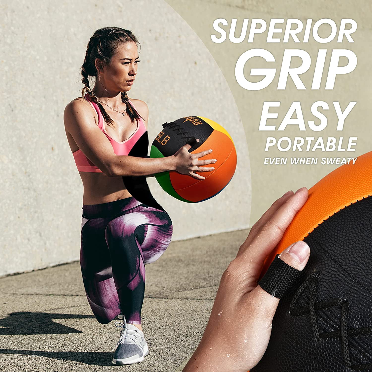 Yes4All 6lbs Wall Medicine Ball Vibrant