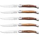 thumbnail image 1 of Cuchillo de Hoja de Acero LaguioleWoodLight 5pzas 23 cm Madera Café Claro Acero Inoxidable Cuchillo para carne., 1 of 4