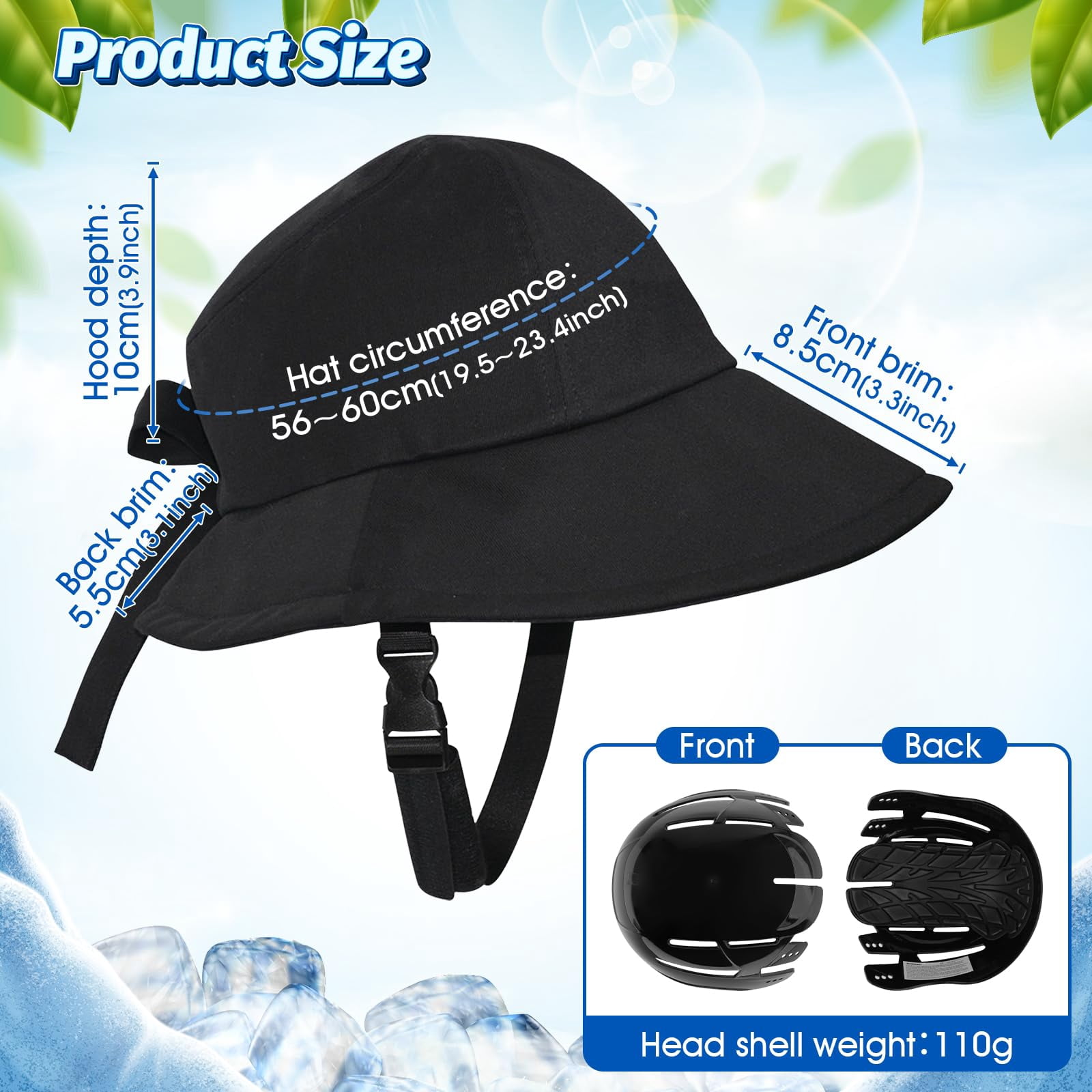 Hfnggwee Hat-Shaped Bicycle Helmet - Safety Certified Sun Hat Bike Helmet 58-60cm for Women & Men - Unisex Stylish Cycling Helmet for School & Commuting CJA513-193