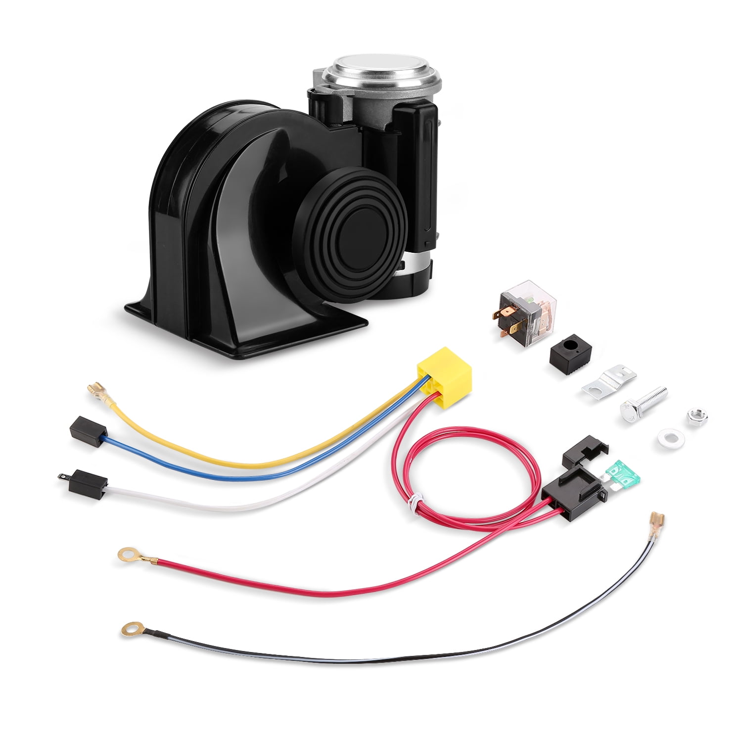 HK Compact Air Horn with Compressor Snail Electric Car Horn 12V 150db Super Loud Nautilus Wiring Harness for Any 12V Train Trucks Motorcycle Vehicles HK Compact Air Horn with Compressor Snail Electric Car Horn 12V 150db Super Loud Nautilus Wiring Harness for Any 12V Train Trucks Motorcycle Vehicles
