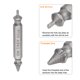 thumbnail image 3 of Dañado Tornillo Extractor, 0# Cromo Chapado Alta Velocidad Acero 4341 Despojado Roto Tornillo Extractor con Roscado y Taladro  Extremo 2uds, 3 of 5