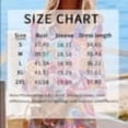 thumbnail image 4 of MORTTIC Women's Floral Print V-Neck Dress 3/4 Sleeve Boho Mini Dress for Vacation Beach Date Night Colorful，S, 4 of 4