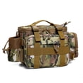 thumbnail image 1 of Sac d'Équipement de Pêche en Nylon Durable et Imperméable avec Rangement à Compartiments Multiples - Idéal pour Pinces, Appâts, Leurres et Moulinets - Sac Polyvalent pour la Taille/épaule en Options Camouflage, Coyote et Noir, 1 of 6