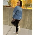 thumbnail image 4 of Necooer Women's Jean Jacket Distressed Washed Button Up Boyfriend Denim Jacket Coat With Pockets(blue,large), 4 of 8