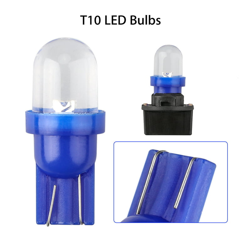 T10 Light Bulbs, TSV 12V LED Light Bulbs and sockets Blue, 168 194 W5W LED Instrument Panel Dash Light Bulb for Car, Truck, SUV, RV - Walmart.com