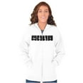 thumbnail image 3 of Genius Periodic Table Science Nerd Unisex Fleece Graphic Zip Up Hoodie Brisco Brands 2X, 3 of 5