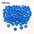thumbnail image 3 of Uxcell 100 piezas de cuentas de madera azul profundo de 16 mm, cuentas redondas sueltas con agujero grande para hacer joyas, collares y pulseras., 3 of 7