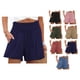 thumbnail image 4 of Pantalones cortos de entrenamiento, pantalones cortos de verano para mujer, pantalones cortos casuales con cintura elástica, pantalones cortos fruncidos, claridad notable, 4 of 6