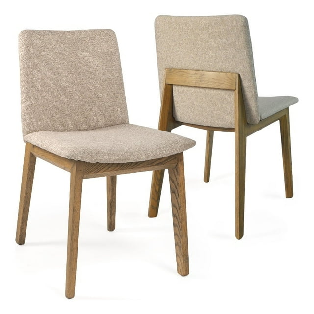 Gild Design House Dawson 18" Moderne Tissu Rembourré Chaise de Salle à Manger Beige Set 2