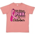 thumbnail image 3 of Inktastic Breast Cancer Awareness We Wear Pink in October Girls Toddler T-Shirt, 3 of 5
