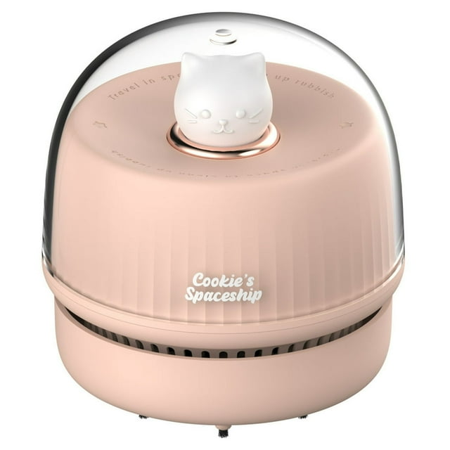 Portable USB Rechargeable Desktop Vacuum Cleaner with Built-in Ambient Lighting – Perfect for Office Use