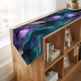 thumbnail image 4 of Purple Blue Ombre Table Runner Linen Burlap Table Runner 70 Inches Long Modern Luxury Abstract Marble Texture Dresser Scarves for Kitchen Island Coffee Dining Party Wedding Holiday Decor 13"x70", 4 of 8