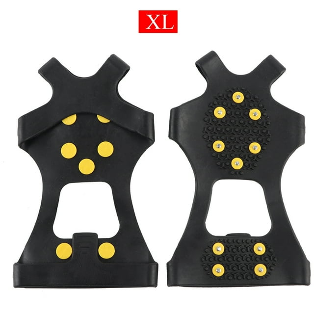 Un par de Crampones de 10 dientes antideslizantes Bling Bling para zapatos XL 45-47